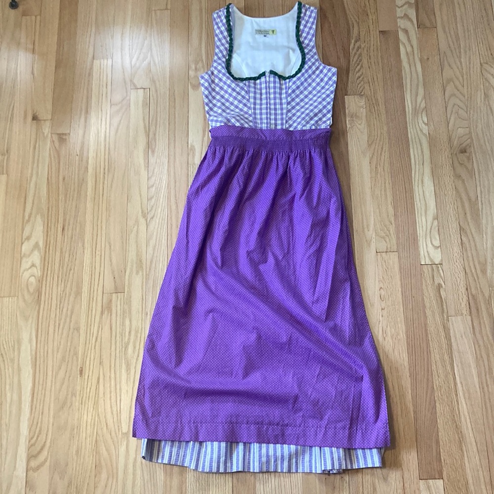 Tramontana Purple Dirndl with Apron Size 36